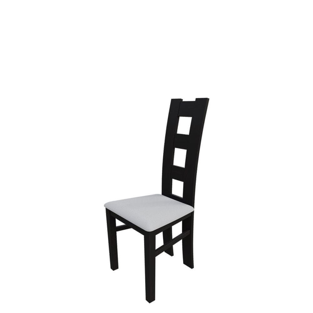 Veneti Jedálenská stolička MOVILE 21 - wenge / biela ekokoža
